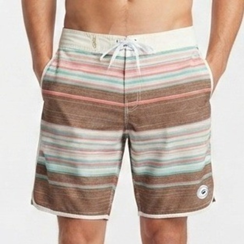 Billabong Platinum X Men's Size 36 Striped Beach Summer Surfing Board Shorts